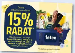 Føtex 15% rabat tilbud