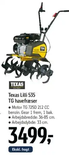 Føtex Texas Lillis 535 TG havefræser tilbud