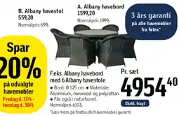 Føtex Albany havemøbelsæt tilbud