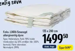 Føtex F.eks. LIXRA Smaragd allergivenlig dyne tilbud