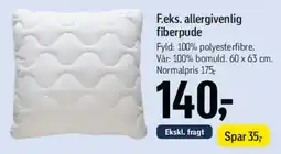 Føtex F.eks. allergivenlig fibrepude tilbud