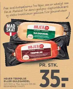 MENY Højer Tepølse eller Guldsardel tilbud