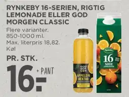 MENY Rynkeby 16-serien / Rigtig Lemonade / Morgen Classic tilbud