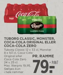 MENY Tuborg / Coca‑Cola / Monster - pr. ramme tilbud