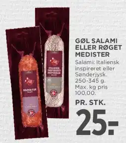 MENY Gøl Salami / Røget medister tilbud