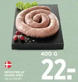MENY Medister af dansk gris tilbud