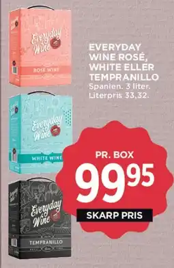 MENY Everyday Wine - rosé, white eller Tempranillo (3 L box) tilbud