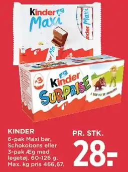 MENY Kinder (Maxi / Surprise) tilbud