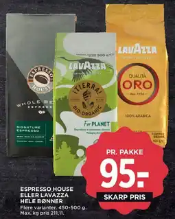 MENY Espresso House / Lavazza hele bønner tilbud