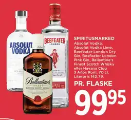 MENY Spiritusmarked - pr. flaske tilbud