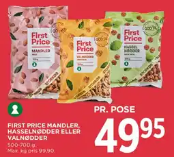 MENY First Price - mandler, hasselnødder eller valnødder tilbud