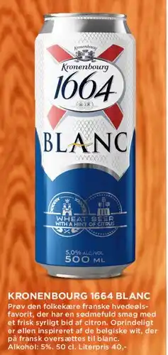 MENY KRONENBOURG 1664 BLANC tilbud