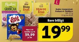 Løvbjerg Quaker morgenmad, pauluns el. guldkorn tilbud