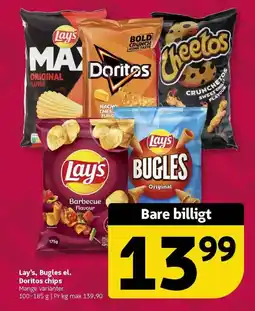 Løvbjerg Lay's, bugles el. doritos chips tilbud