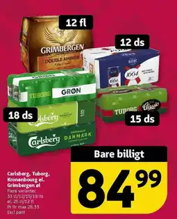 Løvbjerg Carlsberg, tuborg, kronenbourg el. grimbergen øl tilbud