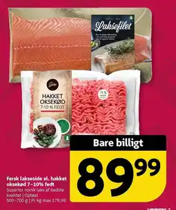 Løvbjerg Fersk lakseside el. hakket oksekød 7-10% fedt tilbud