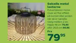 Kvickly Solcelle metal lanterne tilbud
