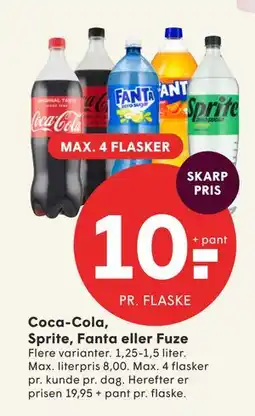 SPAR Coca-Cola, Sprite, Fanta eller Fuze tilbud