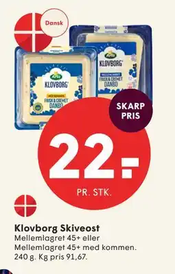 SPAR Klovborg Skiveost tilbud