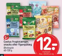 REMA 1000 Castus frugtstænger, snacks eller figenpålæg tilbud