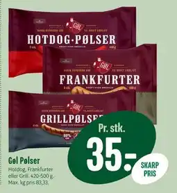 Min Købmand Gøl Pølser tilbud