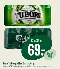 Min Købmand Grøn Tuborg eller Carlsberg tilbud