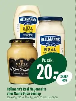 Min Købmand Hellmann’s Real Mayonnaise eller Maille Dijon Sennep tilbud