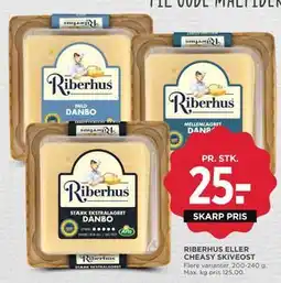 MENY RIBERHUS ELLER CHEASY SKIVEOST tilbud