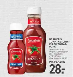 MENY BEAUVAIS TOMAT KETCHUP ELLER TOMATPURÉ tilbud