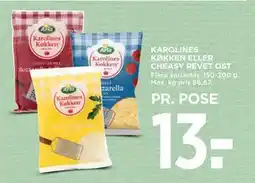 MENY KAROLINES KØKKEN ELLER CHEASY REVET OST tilbud