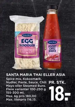 MENY SANTA MARIA THAI ELLER ASIA tilbud