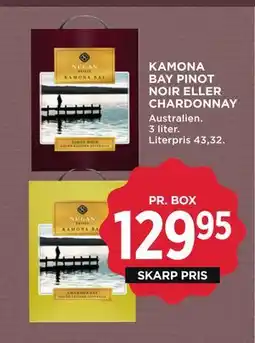 MENY KAMONA BAY PINOT NOIR ELLER CHARDONNAY tilbud