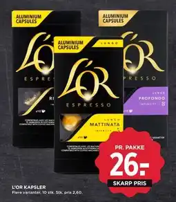 MENY L’OR KAPSLER tilbud