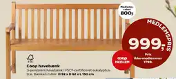 Kvickly Coop havebænk tilbud