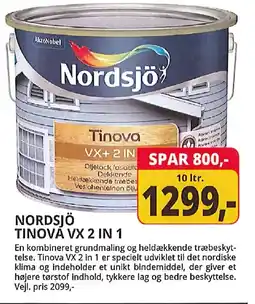 Farveland Nordsjö tinova Vx 2 in 1 tilbud