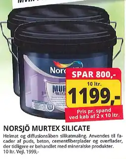 Farveland Norsjö Murtex silicate tilbud