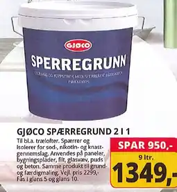 Farveland Gjøco Spærregrund 2i1 tilbud