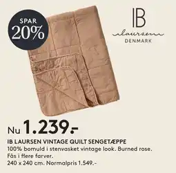 SengeSpecialisten IB Laursen vintage quilt sengetæppe tilbud