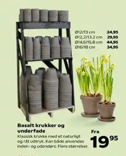 Kvickly Basalt krukker og underfade tilbud