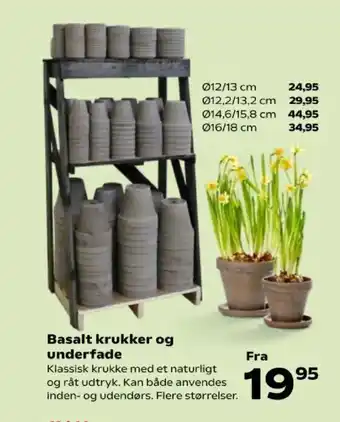 Basalt krukker og underfade