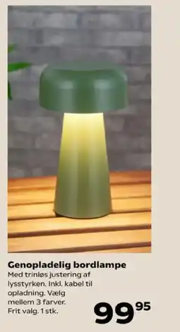 Kvickly Genopladelig bordlampe tilbud