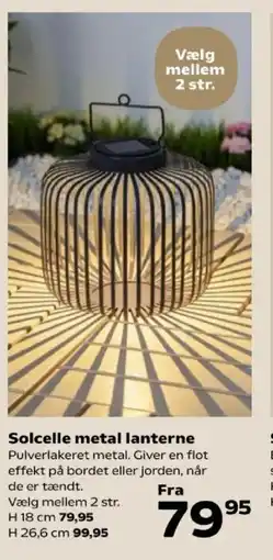 Kvickly Solcelle metal lanterne tilbud