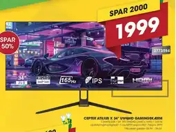 Punkt1 Cepter atilius X 34" UWQHD gamingskærm C34ATILIUSX tilbud