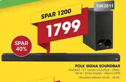 Punkt1 Polk signa soundbar SIGNAS3 tilbud