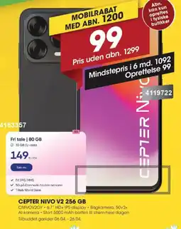 Punkt1 Cepter Nivo V2 256 GB CNIVOV2GY tilbud