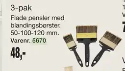 Harald Nyborg 3-pak Flade pensler med blandingsbørster tilbud