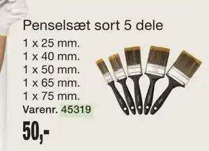 Harald Nyborg Penselsæt sort 5 dele tilbud