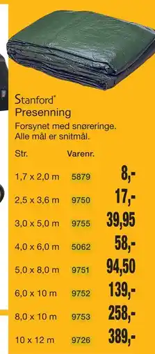 Harald Nyborg Presenning tilbud