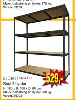 Harald Nyborg Reol 4 hylder tilbud