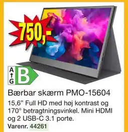 Harald Nyborg Bærbar skærm PMO-15604 tilbud